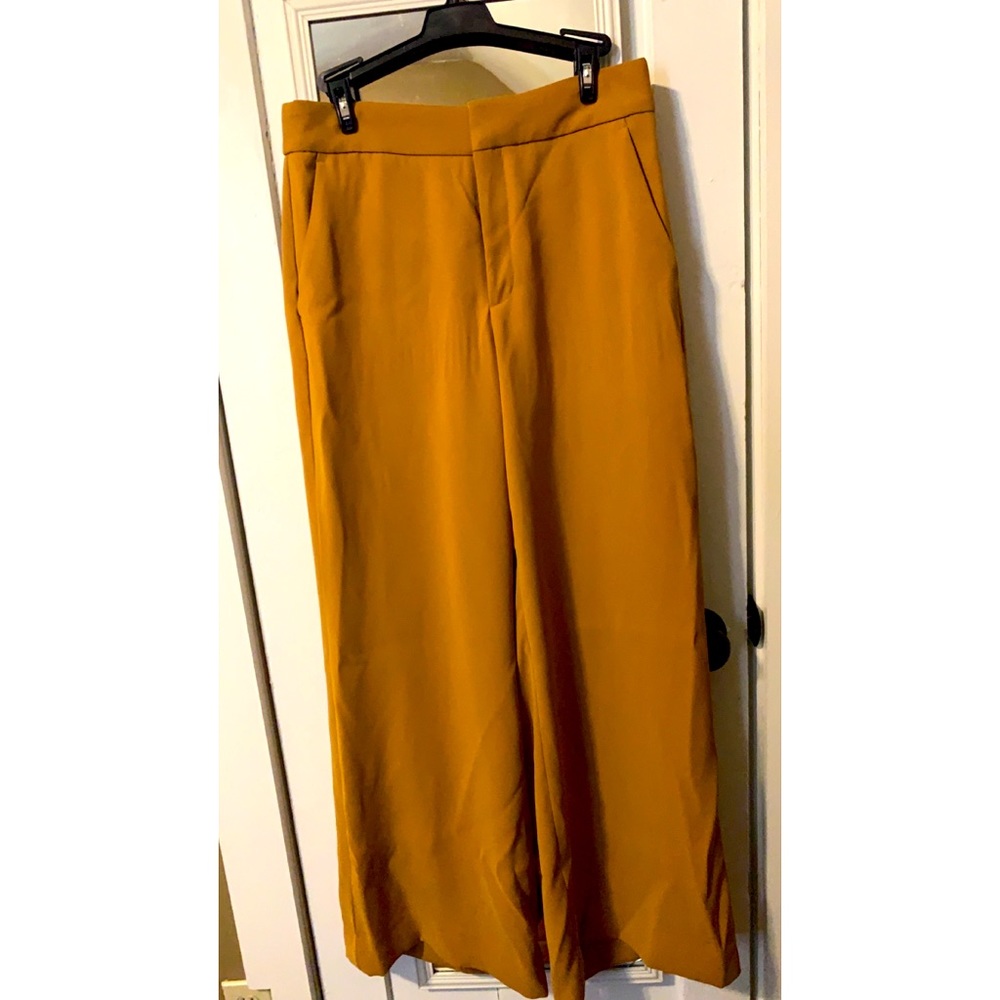 Mustard Yellow Banana Republic Flare Work Pants